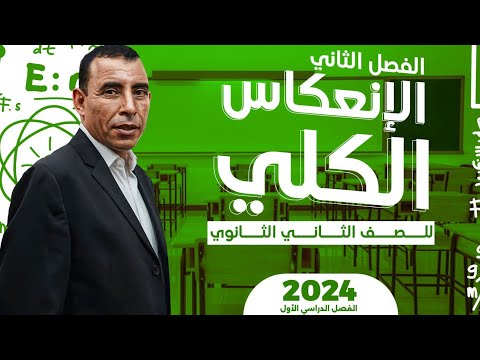 الفصل الثاني المحاضرة الثالثة الانعكاس الكلي الصف الثاني ثانوي علي رياض 