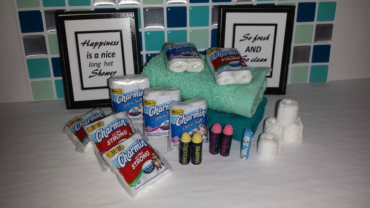 DIY 1:6 Scale Doll Bathroom Accessories - YouTube