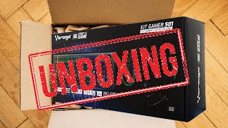 UNBOXING | Vorago Kit Gamer Teclado+Mouse+Diadema+Tapete Kmh-501 (Review)