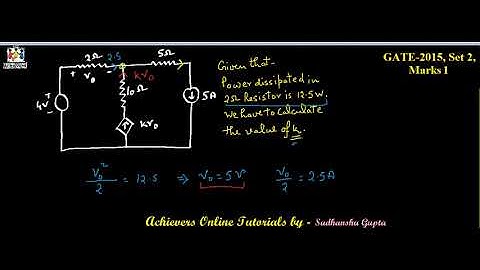 GATE 2015 Network Theory KCL, KVL Solution 3 by Sudhanshu Gupta