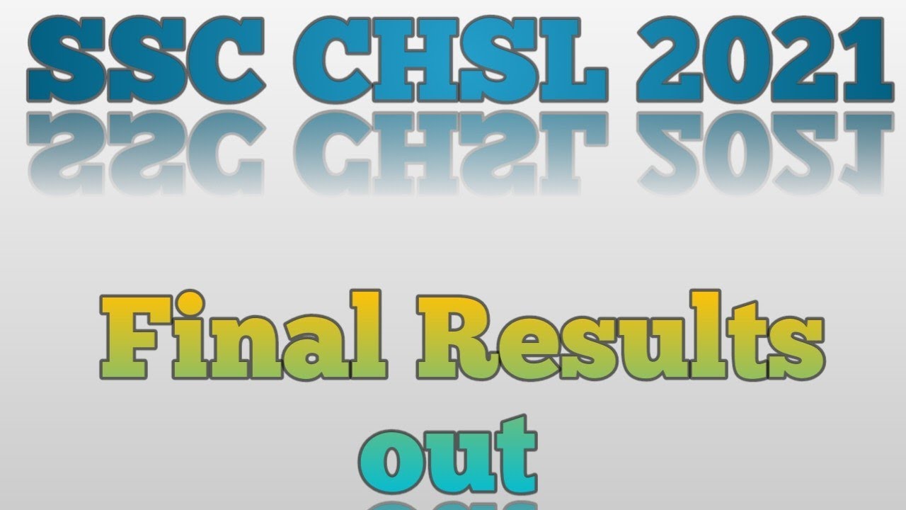 SSC CHSL Result Out 🤩 2021 - YouTube
