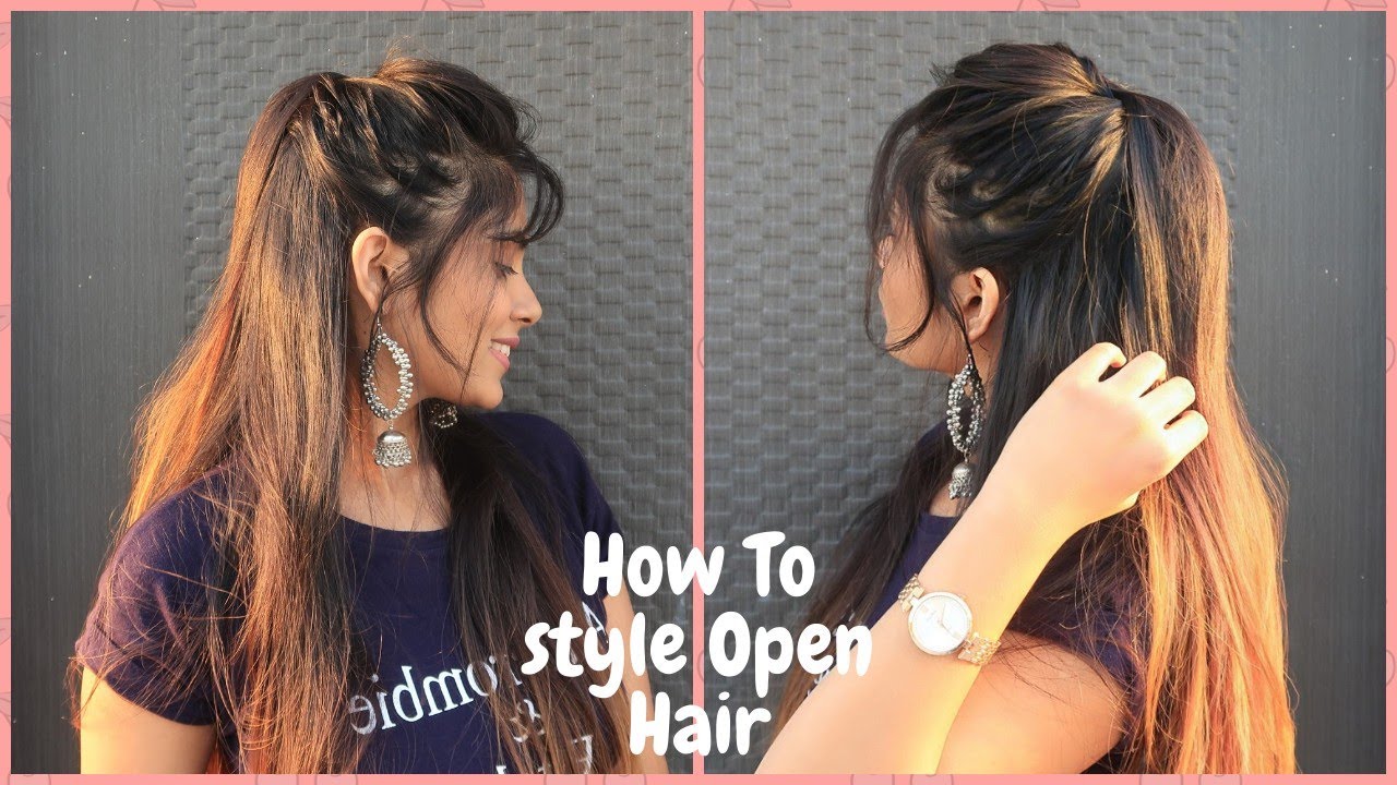 Open Hair Hairstyle Easy Hairstyle For College School Hairstyle Tricks  open-hair-hairstyle-easy-hairstyle-for-college-school-hairstyle-tricks