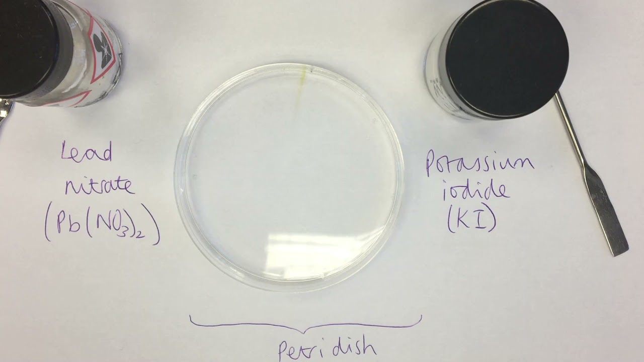 Lead nitrate potassium iodide diffusion demo YouTube