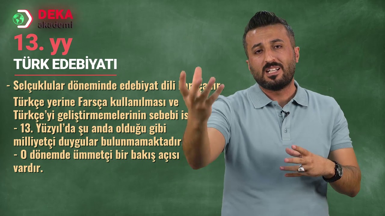001 - Türkçe ÖABT - Eski Türk Edebiyatı - 13. Yüzyıl Türk Edebiyatı -  Doc. Dr. Taner Gök