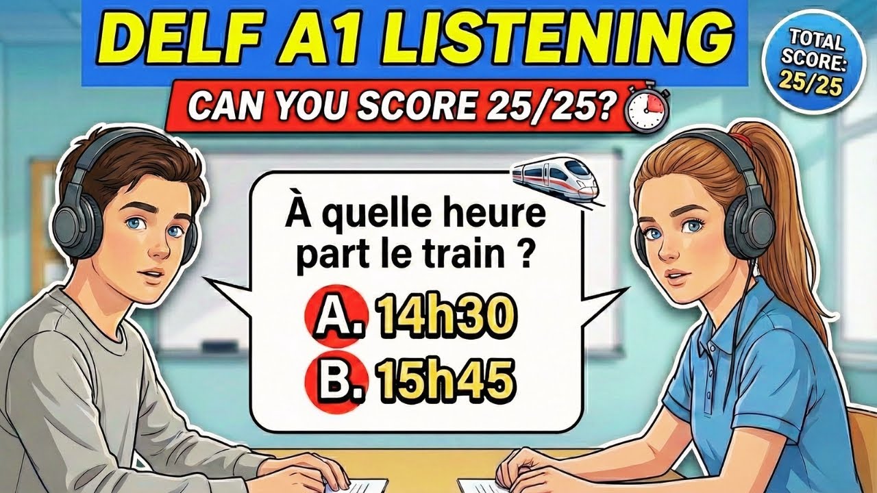 DELF A1 Listening Practice Test (3 Exercises) | Full Exam Simulation + Answers