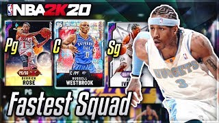 I used the FASTEST SQUAD possible in nba 2k20 myteam....