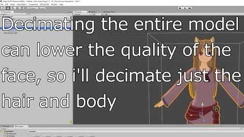 VRChat Tutorial - How to quickly decimate avatars from within Unity