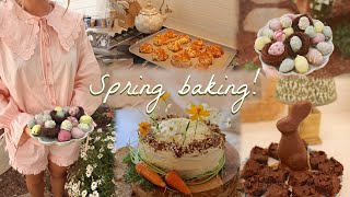 Famous SPRING BAKING DAY | carrot cake, pb eggs, sourdough cheddar biscuits, & brownies! 🌼🍰 Net Worth
