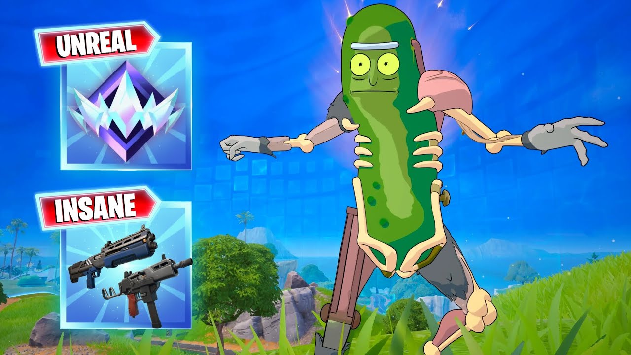 The NEW Pickle Rick 'Rick & Morty' Skin is INSANE! (Fortnite Unreal Ranked 16 Elims)