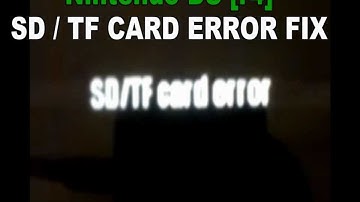 How to fix SD / TF Card Error! R4DS