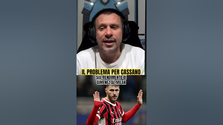 CASSANO sul CALO di GIMENEZ #calcio #cassano #seriea #milan #giménez