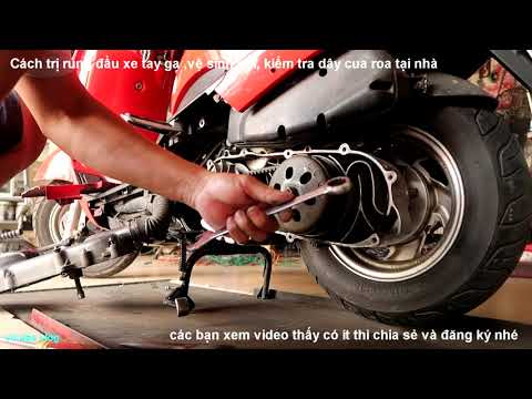 Video Cách trị bệnh rung đầu xe tay ga , kiểm tra dây cua... - youtube