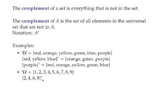 Set Operations - Definitions