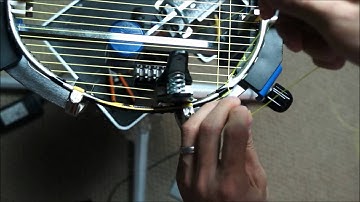 How to tie finishing knot with no tension loss - Badminton Stringing