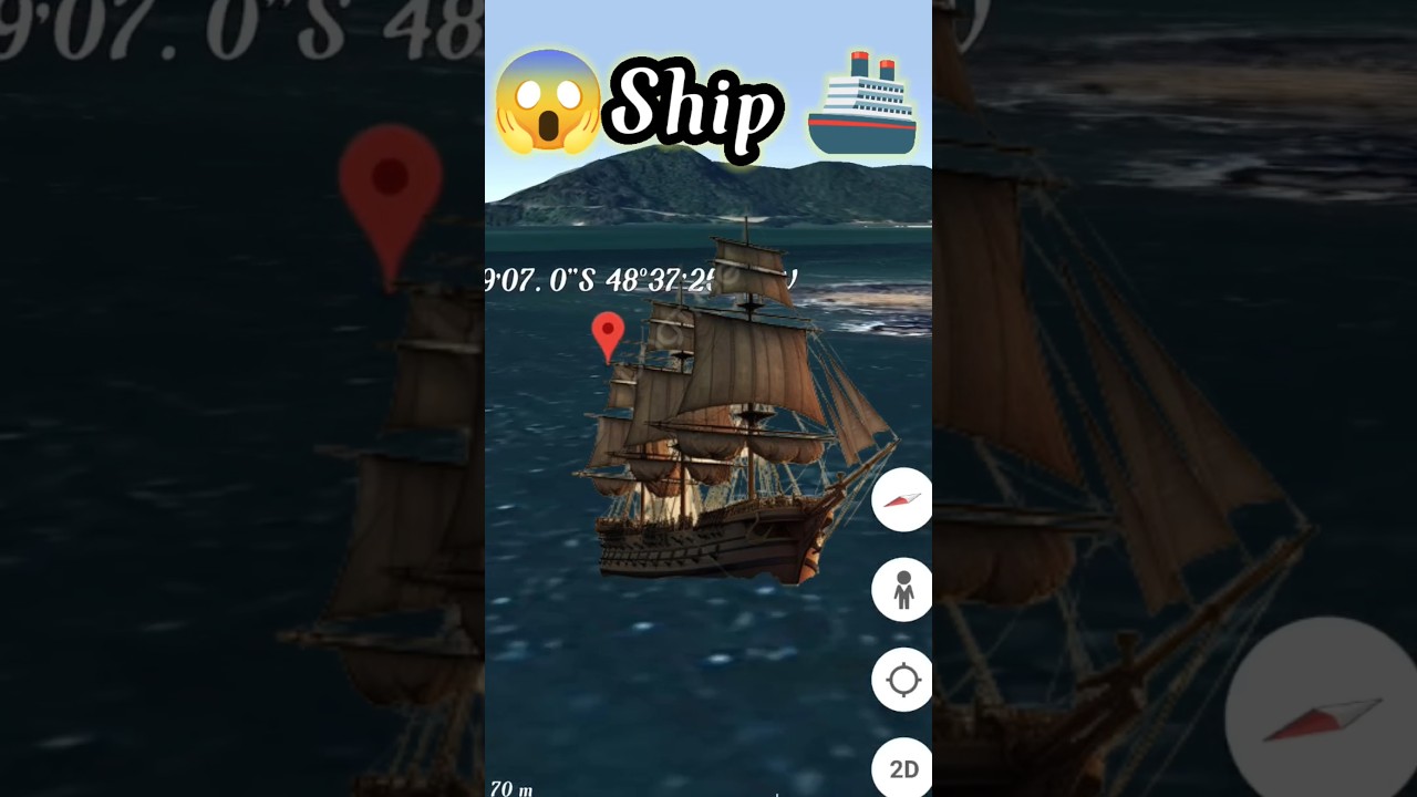 😱Ship🚢 On Earth sky 