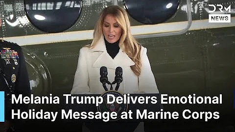 Melania Trump Delivers Emotional Holiday Speech at Marine Corps Toys for Tots Event | AQ1G