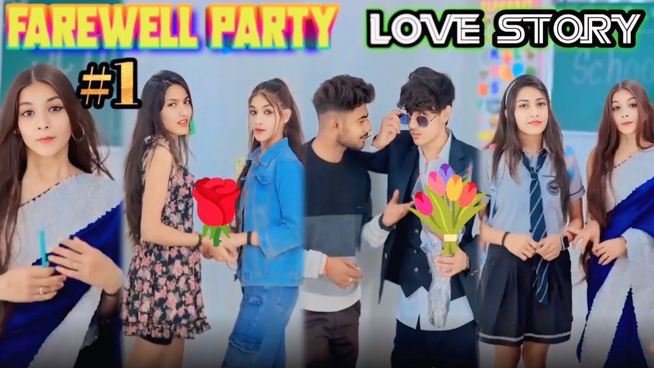 Farewell party love story 💐|| khatarnak || The love story🎂 #video #trending 💝#love #school #shorts 💗