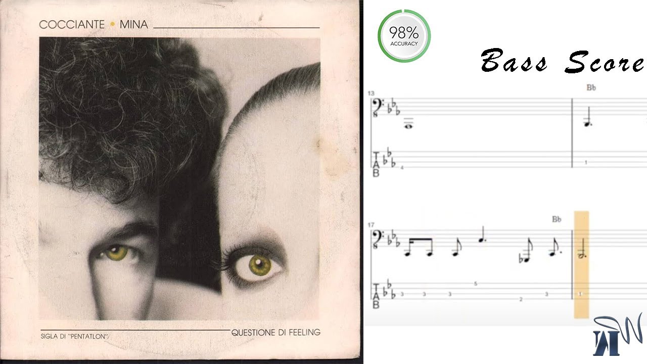 [A-173] Questione Di Feeling - Mina & Riccardo Cocciante / Bass Score Visualizer (Original Song)
