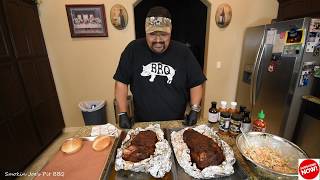 On this cook, i try some carolina vinegar based sauce from q and
compare it to the more traditional texas style pulled pork. cooked
these shoulder...