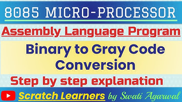Binary to Gray code conversion in 8085| 8085 program to convert binary to gray code|Binary to Gray