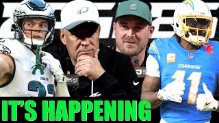 Eagles reveal their MASTER plan 👀 Chargers plane in Philly trade talks happening IN person?