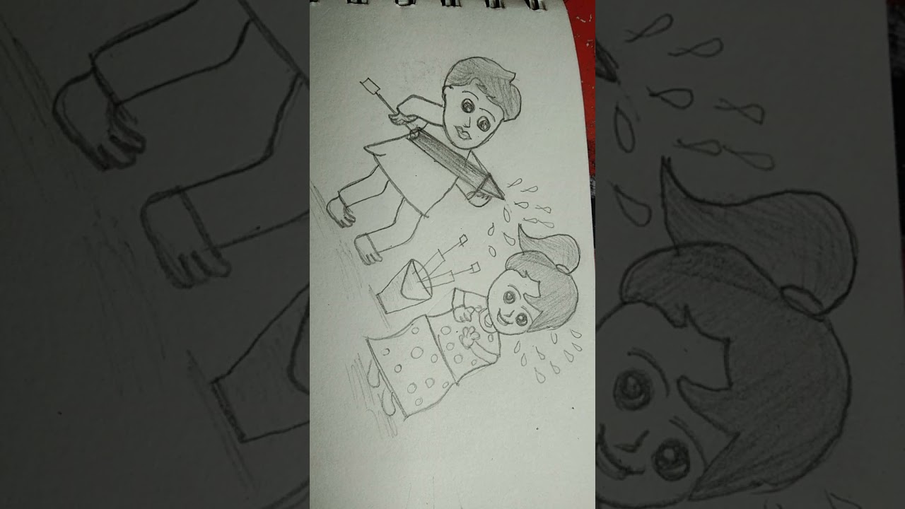 Holi special drawing, Holi festival easy drawing, Rang Panchami drawing,