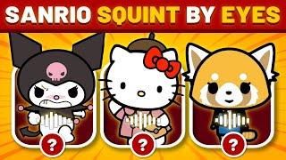 Guess the character by squinting your eyes and voice line quiz | hello kitty, cinnamoroll, kuromi