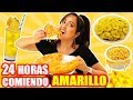 24 HORAS COMIENDO AMARILLO | RETO SandraCiresArt | All Day Eating Yellow Food Challenge