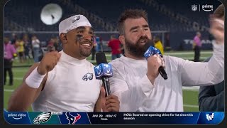 Jalen Hurts and Jason Kelce Led the Fly Eagles Fly Chant 🦅🎵