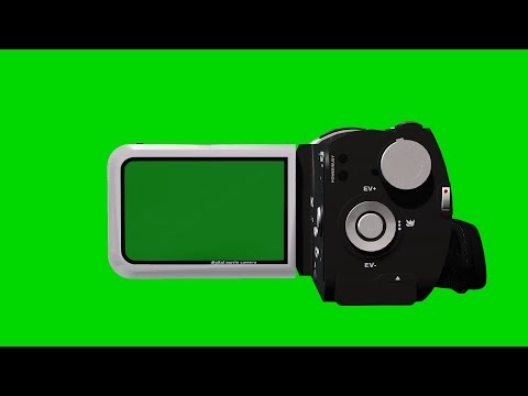 modern video camcorder with green screen display animation - free use @bestgreenscreen