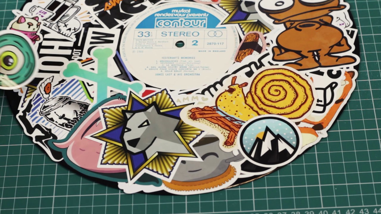 Vinyl Record Stickerbomb