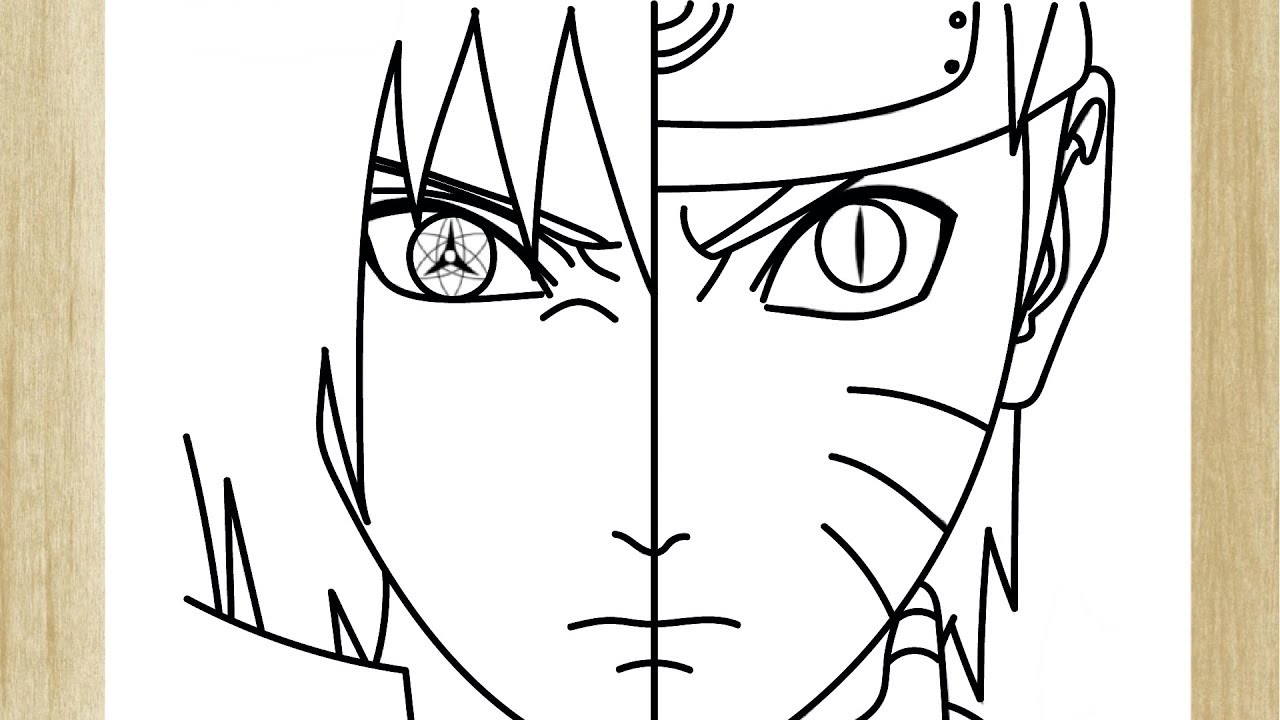 COMO DESENHAR O ROSTO SASUKE/NARUTO FÁCIL 