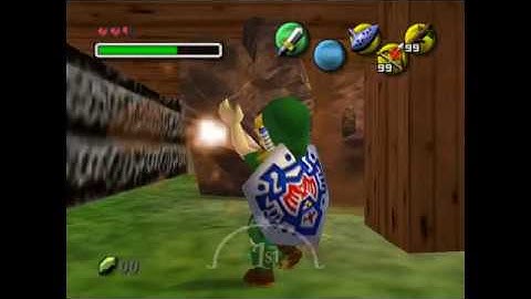 MM- Glitched Damage value with burning Deku Stick