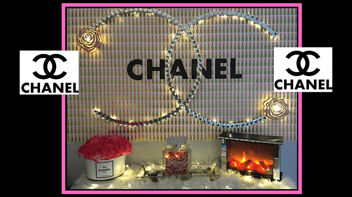 DOLLAR TREE DIY HOME DECOR IDEAS | LIGHTED GLAM WALL DECOR | CHANEL DUPE | FASHION DUPE DIY