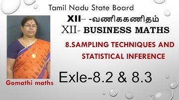 12-BM  [Exle-8.2 and 8.3 ]8.Sampling techniques and Statistical Inference Gomathi maths and english