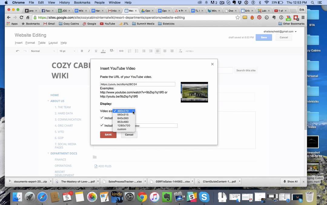 How to insert a YouTube vid into your wiki - YouTube