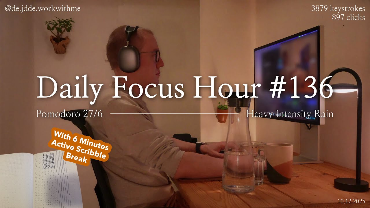 Daily Focus Hour | 2025-12-10T04:50:29 | Work With Me | Pomodoro 27/6 ...