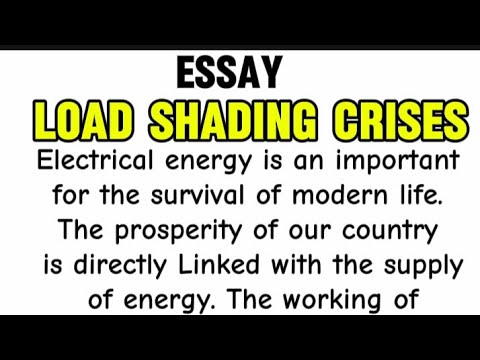 ESSAY ON LOAD SHADING Crises | ESSAY WRITING | STMULTIPLE WORLD - YouTube