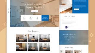 Hotel Booking Website Template - Photoshop Free Download