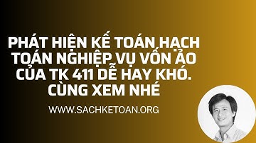 Phát Hiện Kế Toán Hạch Toán Nghiệp Vụ Vốn Ảo Dễ Hay Khó Của TK 411. Xem Hết Video Sẽ Rõ