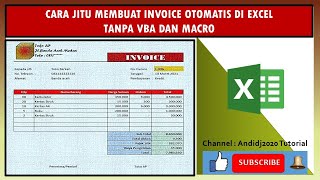 Cara Jitu Membuat Invoice Otomatis di Excel tanpa VBA dan Macro