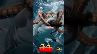 Giant Octopus Locks All 8 Arms Around A Great White Shark The Shark Never Surfaces Again #deepsea