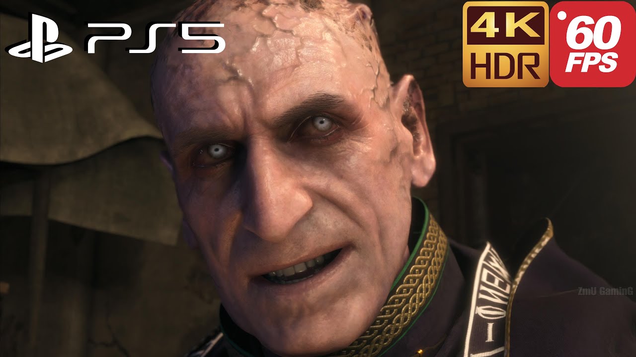 Leon Meets Osmund Saddler Scene | Resident Evil 4 Remake PS5 60FPS 4K HDR RT ON