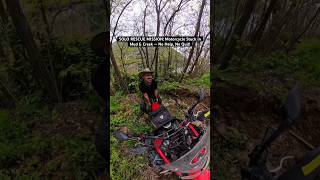 I Dropped My Motorcycle Into a Creek ALONE — Epic Mud Recovery! 🏍️💪 #asmr #bushcraft #shortsvideo
