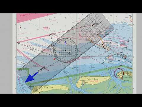 SBF-See die Lösung der Kartenaufgabe 3 mit dem Kurslineal