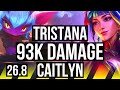 TRISTANA &amp; Morgana vs CAITLYN &amp; Blitzcrank (ADC) | 93K damage | NA Master | 26.8