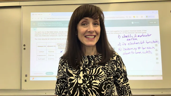 ALEKS Predicting Single-Bonded Molecular Compounds Formed by Two Elements | College Chemistry