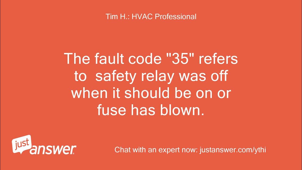 what does fault code 35 for a honeywell RM7800 burner cont YouTube