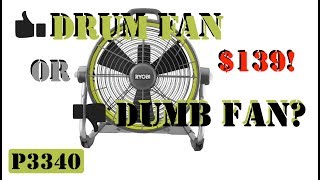 Ryobi 18-Volt ONE+ Hybrid 18 in. Air Cannon Drum Fan P3340 - IS IT WORTH $139?!