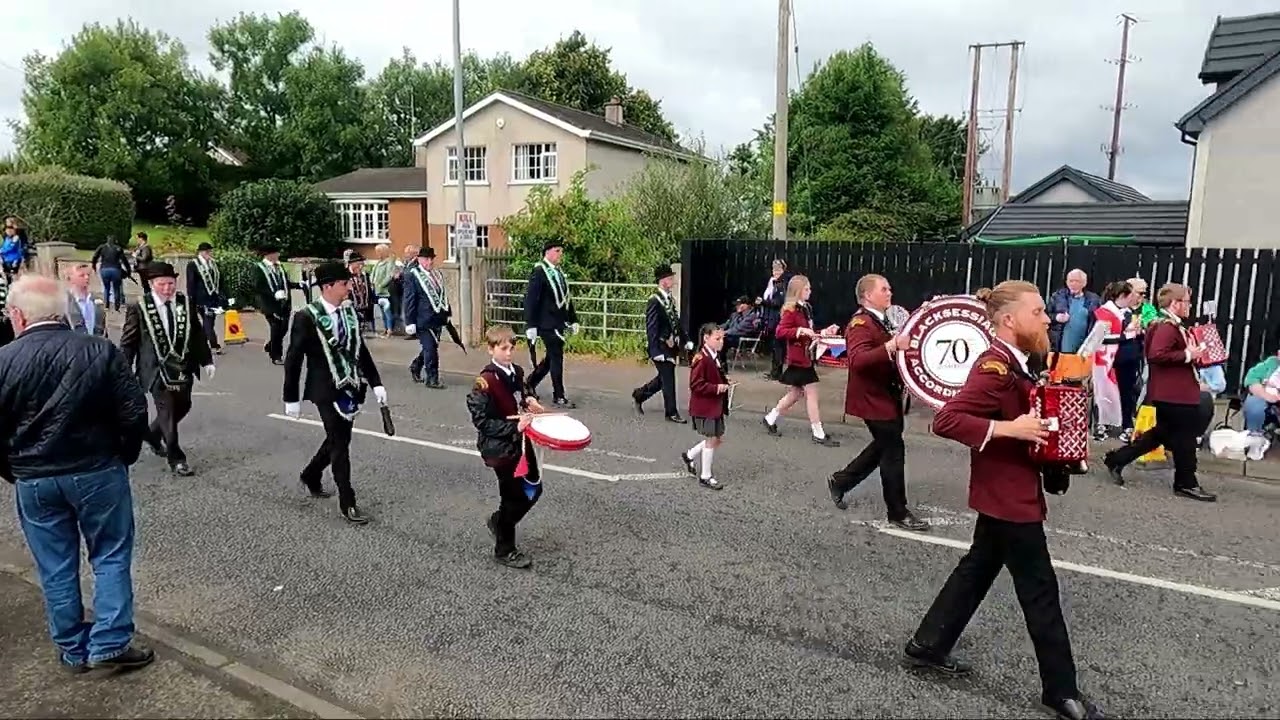 Main Parade to the Field -  Black Saturday in Artigarvan, Strabane 26th August 2023